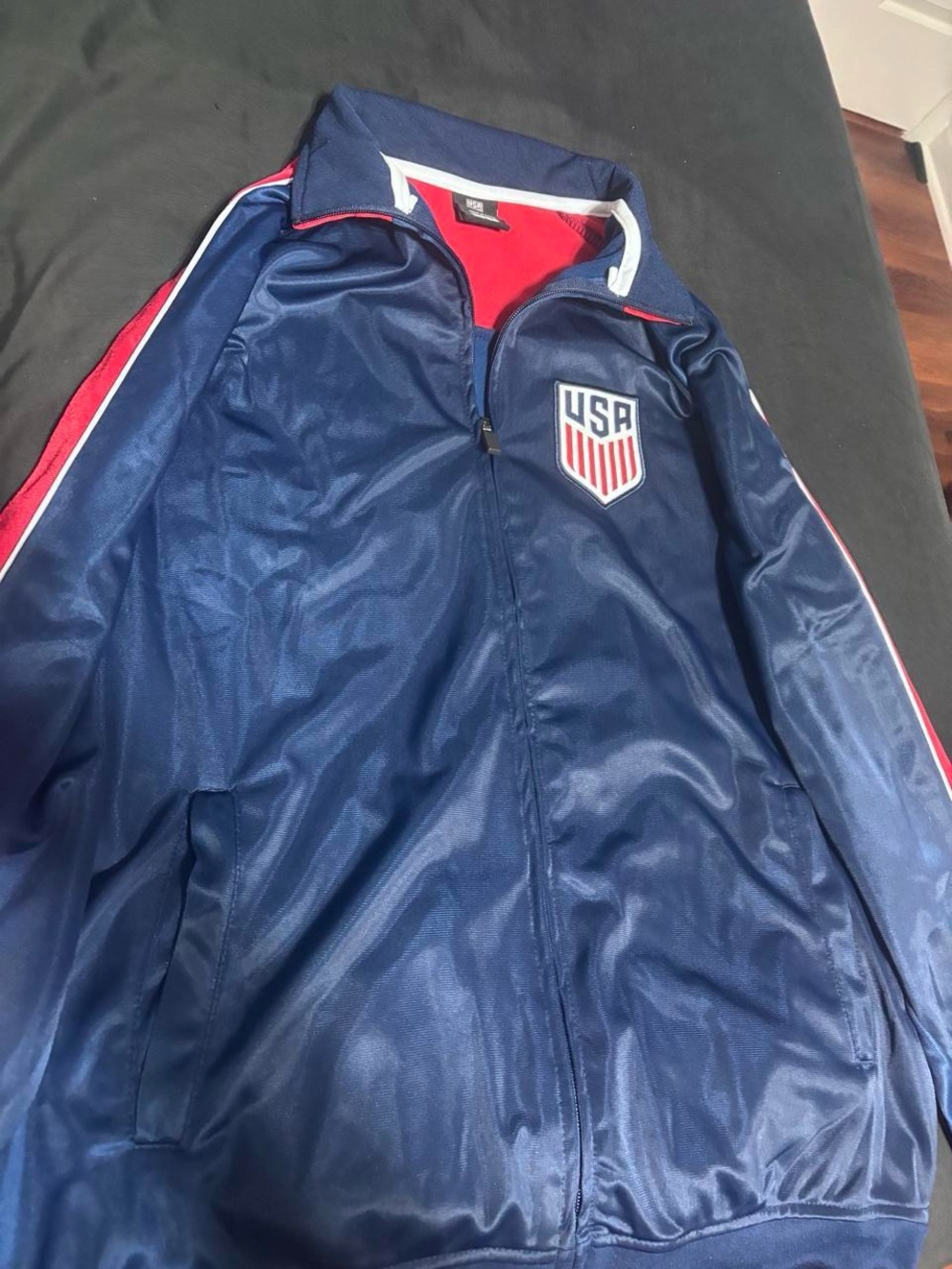 Nike Navy Track Jacket with Red and White USA Crest
